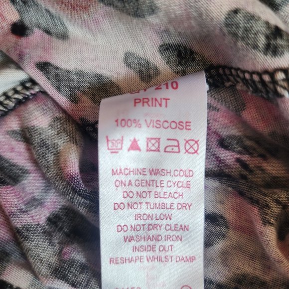 Pink Animal Print Fit and Flare Dress SZ14 - Picture 6 of 6